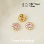 18K Gold-Filled High-Precision Powder Zirconium Porous Spacer Beads Handmade DIY Beaded Crystal Bracelet Bracelet Jewelry Accessories Material - Image 9