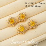 18K Color-Preserving Sparkling Snow Falling Zircon-Plated Beads Pearl Handmade DIY Beaded Bracelet Jewelry Accessories Material - Image 8