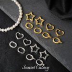 18k Copper Gold-plated Silver Simple Foundation All-match Hidden Line Button Tail Buckle Handmade DIY Beaded Material Bracelet Accessories - Image 3