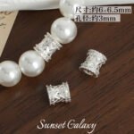 18K Copper Plated Real Gold High Color Retention Zircon Wheel Zirconium Diamond Spacer Beads Handmade DIY Bracelet Necklace Jewelry Accessories Material - Image 14