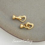 18k Copper Plated Real Gold Round Bead Coil Connection Buckle Head Handmade DIY Beaded Material Bracelet Necklace Accessories - Image 12