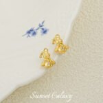 18K Christmas Series Gingerbread Man Socks with Zirconium Pendant Handmade DIY Beaded Material Earrings Accessories Bracelet Accessories - Image 6