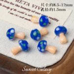 Cute Ins Polka Dot Small Mushroom Lampwork Glass Beads Handmade DIY Bracelet Necklace Jewelry Accessories Material - Image 10