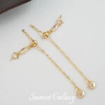 18K Gold Heart Adjustable Round Buckle Tail Chain Extension Chain Handmade DIY Beaded Material Necklace Bracelet Jewelry Accessories - Image 8