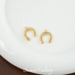 18k Color Preservation Bow Tail Buckle Horseshoe Buckle Pendant Handmade DIY Beaded Material Bracelet Necklace Accessories - Image 6