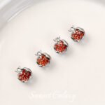 18k Gold-plated Real Gold Red Pomegranate Pendant Handmade diy String Bracelet Necklace Earrings Jewelry Accessories - Image 7