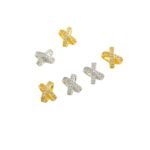 18k real gold plated zircon x-shaped porous beads handmade diy material bracelet necklace heavy industry high color retention beaded accessories - Image 5