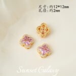 18K Gold-Filled High-Precision Powder Zirconium Porous Spacer Beads Handmade DIY Beaded Crystal Bracelet Bracelet Jewelry Accessories Material - Image 13