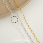 14k18k Real Gold Plated Flat Round Tassel Chain O-Chain Handmade DIY Beaded Accessories Bracelet Necklace Jewelry Material - Image 6