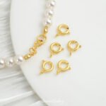 18K Real Gold Plated Color-Preserving Round Spring Lobster Clasp Necklace Bracelet Finishing Buckle DIY Handmade Beading Material Accessories - Image 4