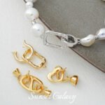 18k Copper Plated Real Gold Round Bead Coil Connection Buckle Head Handmade DIY Beaded Material Bracelet Necklace Accessories - Image 3