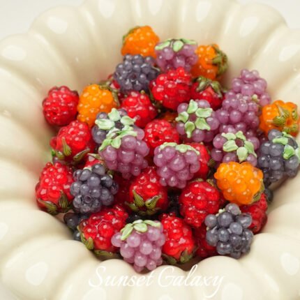 Raspberry Glaze Beads Bracelet Collar Pendant Earrings Necklace Bracelet Beaded Handmade DIY Material Jewelry Accessories