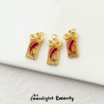 New Year's Sand Gold Red Koi Pendant Pendant Passepartout Wheel Beads Handmade DIY Beaded Bracelet Jewelry Accessories - Image 6