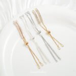 Gold Plated Zirconium Extension Chain Show Temperament Chain Handmade DIY Bracelet Necklace Beaded Beads Accessories Material