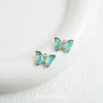 Temperament Gentle Butterfly Pendant Double Hanging Color Copper Plated Real Gold DIY Handmade Bracelet Necklace Bead Accessories Material - Image 9