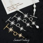 Micro inlay 18k gold color retaining Ot buckle star finishing buckle handmade beaded diy material bracelet necklace accessories