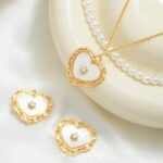 Love Shell Plated Real Gold Color Pendant Handmade DIY Bracelet Necklace Beaded Beads Jewelry Material Accessories - Image 3