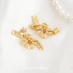 Gold Plated Zirconium Gardenia Connection Tail Buckle Handmade DIY Beaded Bracelet Necklace Beaded Jewelry Accessories Material - Image 5