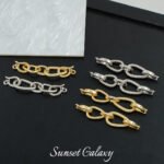 18k gold plated strong color retaining chain double section closing buckle handmade beaded diy material bracelet necklace accessories - Image 2