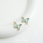 Temperament Gentle Butterfly Pendant Double Hanging Color Copper Plated Real Gold DIY Handmade Bracelet Necklace Bead Accessories Material - Image 16