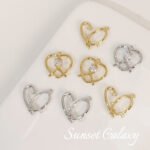 Alkaline water bread 18k gold real gold zircon love pendant diy handmade beaded jewelry bracelet necklace accessories material - Image 5