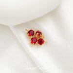 Zircon 18k Gold Round Crown Single Pendant Pendant Loose Beads diy Handmade Beaded Bracelet Necklace Material Accessories - Image 9