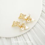 18k Real Gold Plated Zircon Butterfly Pearl Snaps Coil Connection Hatch Accessories Handmade DIY Bracelet Beaded Material - Image 6