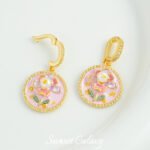 Monet Garden Oil Painting Wind Pendant Single Pendant Flower Handmade Beaded DIY Material Bracelet Necklace Accessories - Image 36