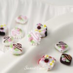 Lantern Glazed Flower Biscuit Square Handmade Firing Beads DIY Handmade Bracelet Necklace Beaded Accessories Material - Image 2