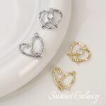 Alkaline water bread 18k gold real gold zircon love pendant diy handmade beaded jewelry bracelet necklace accessories material - Image 4