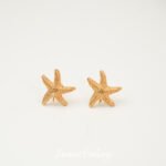 18K Gold Color-Preserving Starfish and Conch Earrings DIY Handmade Beading Accessories Pearl Earrings Ear Needles Jewelry Materials - Image 7