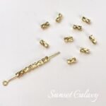 18k Gold Plated Silver Plated Batch Flower Thread Color Preservation Section Pipe Bead Spacer Bead Decoration DIY Bracelet Necklace Jewelry Material - Image 7