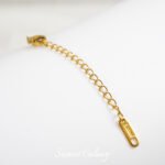 18K Gold Lobster Buckle Bracelet silver Extended Chain Handmade DIY Material Beaded Buckle Head Plus Long Tail Chain Jewelry Accessories - Image 7