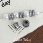 18K Gold-Plated Color-Preserving Micro-Paved Zircon Wheel Beads Spacer Beads Handmade DIY Beaded Bracelet Necklace Jewelry Accessories Material - Image 18