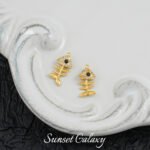 [Marine] 18k gold animal pendant small fish seahorse handmade diy beaded material bracelet necklace earrings accessories - Image 9