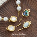 18k gold copper plated love gold abalone shell closing buckle handmade beaded diy material bracelet necklace accessories - Image 4