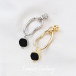 18K bag gold drop oil black special-shaped closing connection buckle diy bracelet beaded material pearl necklace jewelry accessories - Image 3