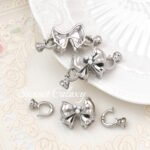 18K gold-plated color retaining pearl bow connection buckle diy bracelet accessories bracelet necklace material finishing accessories - Image 6