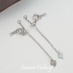 18K Gold Heart Adjustable Round Buckle Tail Chain Extension Chain Handmade DIY Beaded Material Necklace Bracelet Jewelry Accessories - Image 7