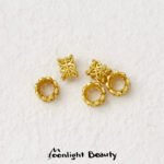 Sand gold hollow double-sided flower holder flower cap bead holder spacer handmade diy beaded bracelet jewelry accessories material - Image 11