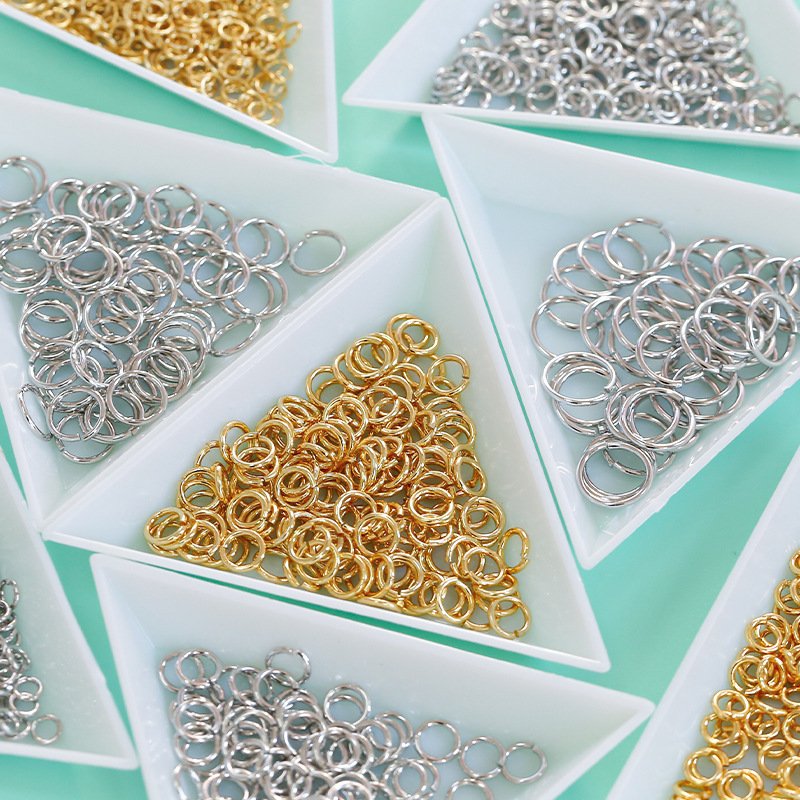 O1CN01DUsHD51XU9saso2U2_2217832672926-0-cib House Abai 30 18k gold plating color retaining open ring bead necklace DIY handmade beaded jewelry accessories - Image 1