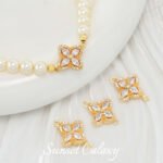 18k full zirconium four-leaf clover zircon buckle bracelet tail buckle handmade diy bracelet necklace beaded jewelry accessories material - Image 3