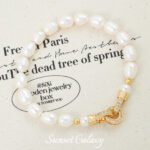 18k gold color retaining micro inlaid zircon disc closing buckle handmade beaded diy material bracelet necklace jewelry accessories - Image 4