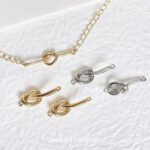 Copper Plated Real Gold Color Preservation Knot Double Hole Pendant Bead Accessories DIY Handmade Bracelet Necklace Bead Jewelry Material - Image 2