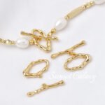 Irregular Ot Buckle 18K Gold Copper Plated Real Gold Fitting Connection Buckle diy Necklace Bracelet Handmade Jewelry Material Accessories