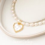 18K gold love white shell white butterfly shell pendant accessories diy handmade beaded pearl bracelet necklace jewelry materials - Image 3