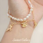 18K Christmas Series Gingerbread Man Socks with Zirconium Pendant Handmade DIY Beaded Material Earrings Accessories Bracelet Accessories - Image 5