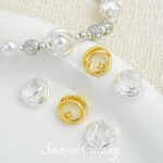 18k card 8 star bag bead ring real gold plated pearl ball coil beaded handmade diy material bracelet accessories - Image 2