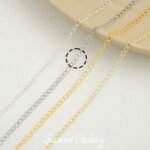 18k gold strong color retention round chain ponytail chain O-shaped chain tail chain handmade diy material bracelet necklace loose chain accessories - Image 15