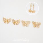 18K Gold Color-preserving Zirconium Cut Out Butterfly Pendant Loose Beads diy Handmade Beaded Earrings Bracelet NecKlace Jewelry Accessories - Image 2